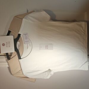 Pink Rose Ivory Sand Combo Shirt